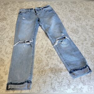 KanCan Distressed Straight Leg Crop Jeans Size 5/26